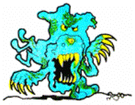 Drawing of a monster.